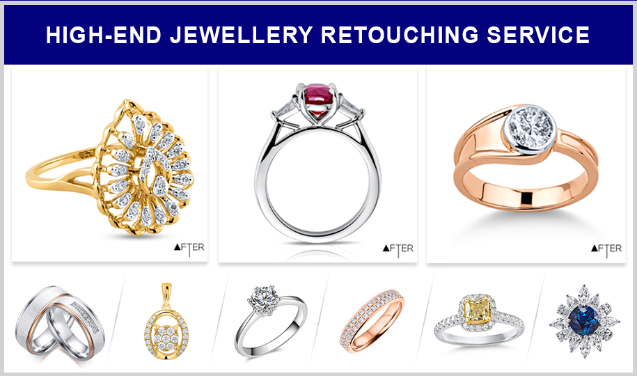 High end jewellery photo retouching service